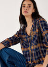Classic Check Shirt, Navy, large
