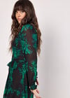 Silhouette Floral Chiffon Midaxi Dress, Green, large