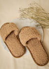 Teddy Borg Slippers, Stone, large