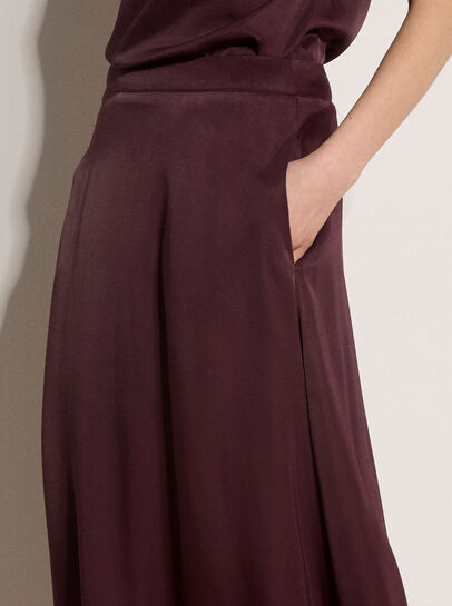 Satin A-Line Maxi Skirt