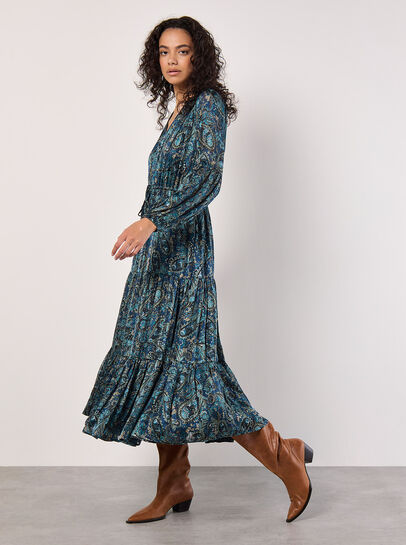 Paisley Sparkle Midaxi Dress