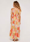 Patchwork Fusion Dress, Orange, large