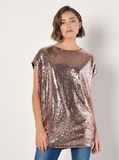 Sequin Cocoon Top