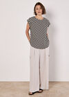 Geo Triangles Woven T-Shirt, Black, large