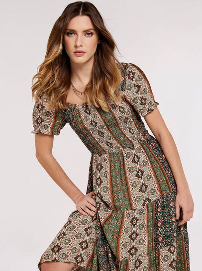 Sarasa Smocked Maxi Dress