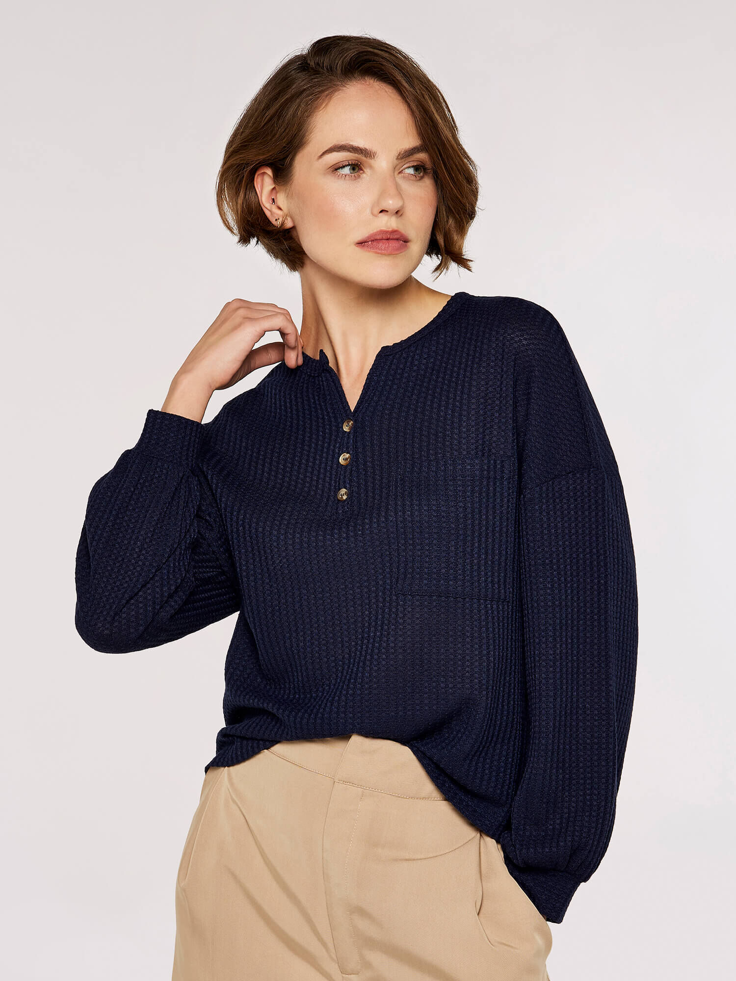 Navy boxy jumper best sale