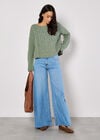 Cable Knit Jumper, Mint, large
