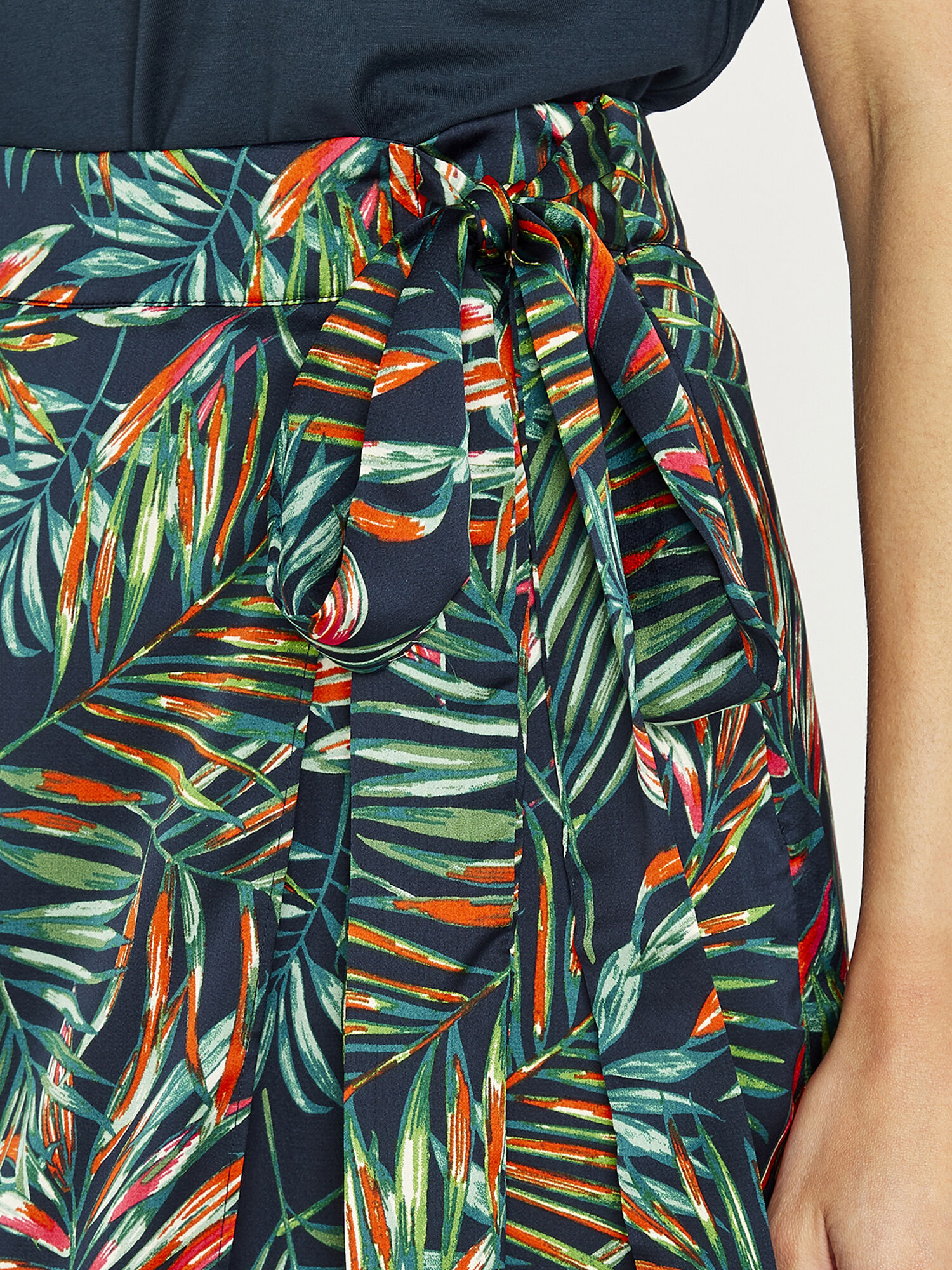 Tropical Wrap Skirt Apricot Clothing