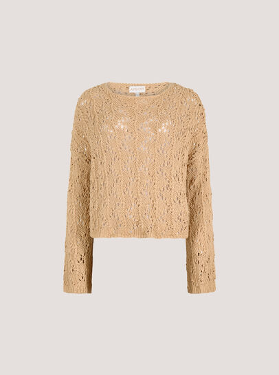 Pointelle Scallop Hem Jumper