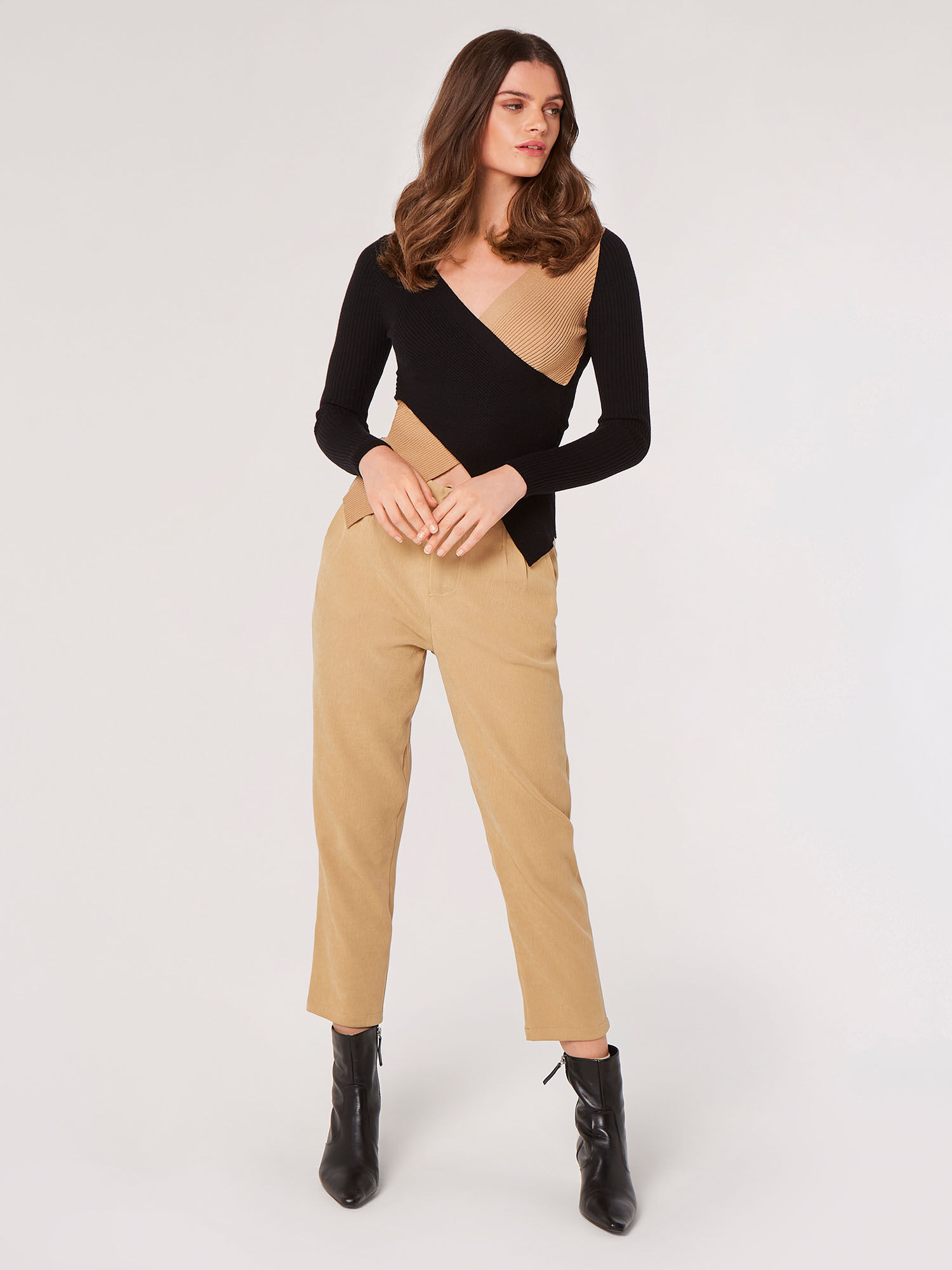 Black wrap jumper discount