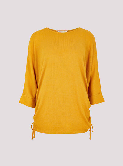 Soft Touch Drawstring Batwing Top