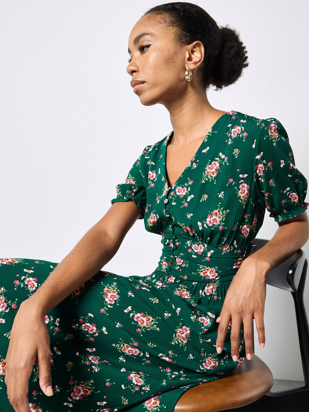 Floral Print Midi Dress Floral Print Midi Dress