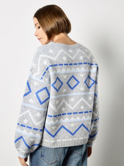 Chevron Geometric Retro Jumper