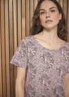 Camo Leopard Print Lounge Tee, Pink, large