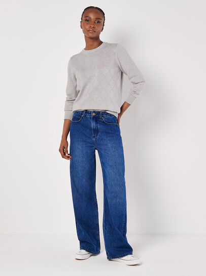Diamond Pointelle Jumper