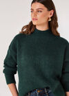 Chunky Knit Ribbed Jumper, Green, large