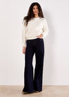 Sequin Embroidered Floral Panel Jumper, Cream, large
