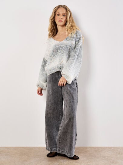 Tinsel Knit Ombre Jumper
