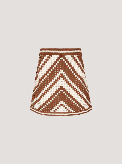 Chevron Crochet Mini Skirt