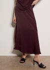 Soft Woven A-Line Midi Skirt, Purple, large