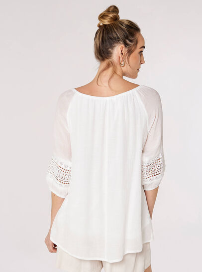 Crochet Detailled Slub Top