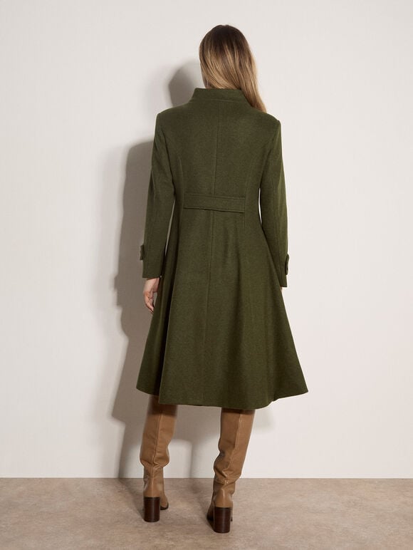 Tailored Utility Coat, Khaki, large