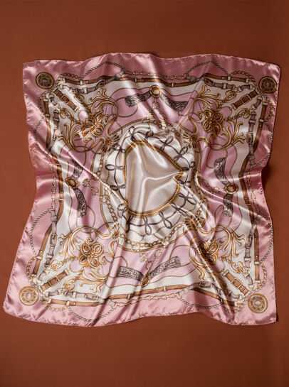 Large Printed Satin Scarf