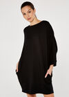 Jersey Cocoon Dress, Black, large