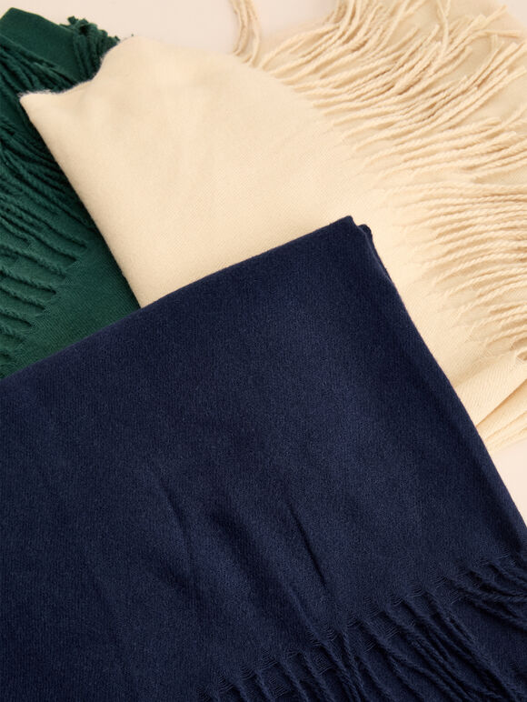 Lightweight Summer Pashmina, Navy, large
