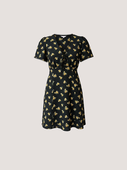 Vintage Floral Mini Tea Dress