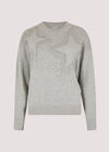 Star Heatsealed Jumper, Grey, large