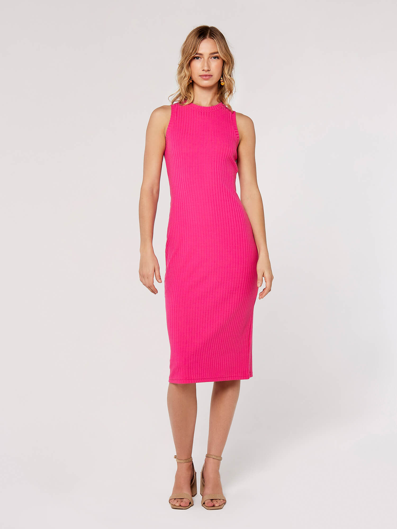 Dark pink discount midi dress