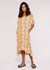 Printed Midi Kaftan, Mustard, large