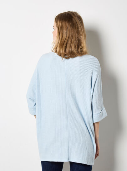 Soft-Touch Batwing Waffle Knit Top