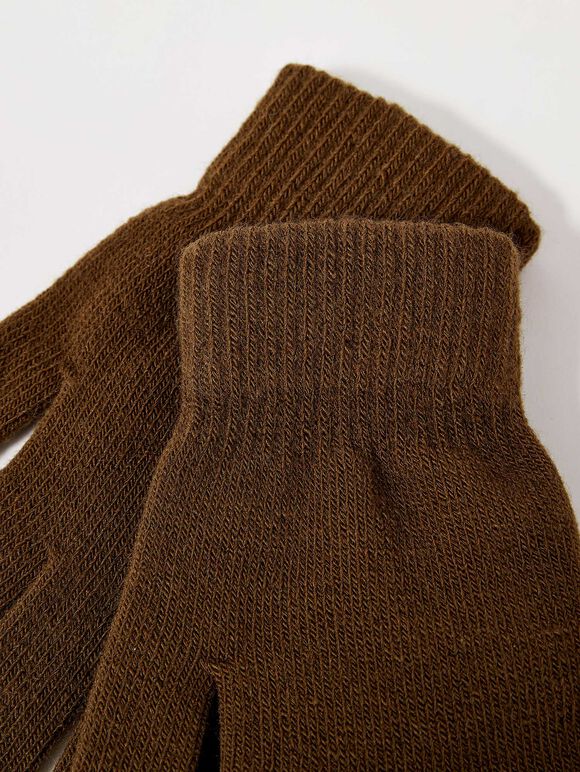 Gloves, Brown, large
