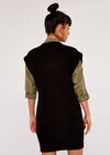 Sleeveless Knit Dress, Black, large