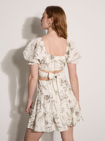 Floral Cotton Broderie Crop Top