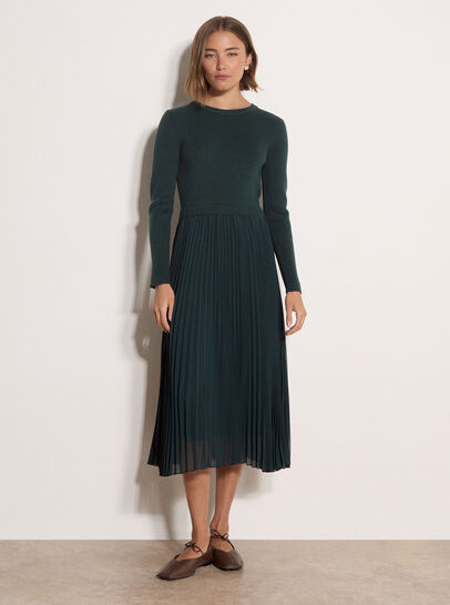 Ribbed Knit Midi Dress