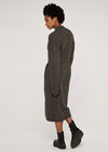Knitted Long Cardigan, Dark Grey - Charcoal, large
