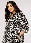 Curve Cheetah Shirt Dress, Stone, large