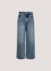 Maca Stud Embellished Wide Leg Jeans, Blue, large