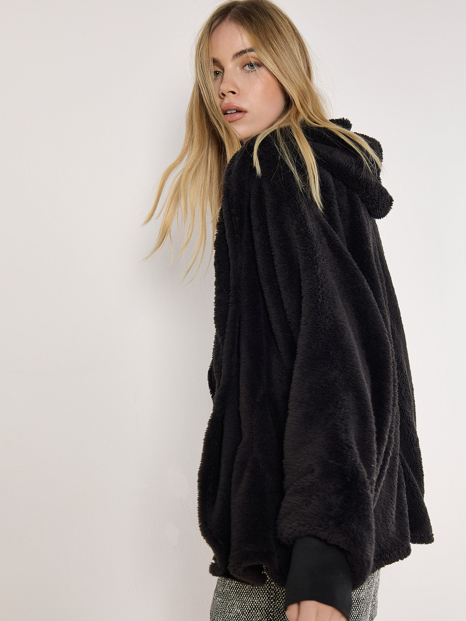 Hooded waterfall cardigan discount