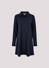 Polo A-Line Mini Dress, Navy, large