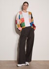 Hand-Crochet Colour Block Cardigan, Assorted, large