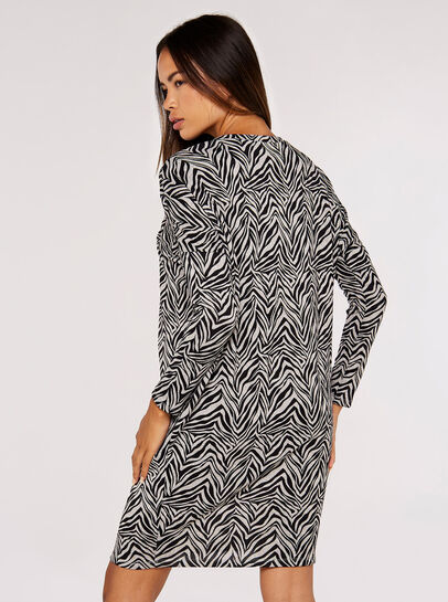 Zebra Cocoon Mini Dress