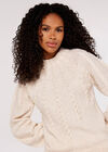 Embellished Pearl Jumper, Stone, large