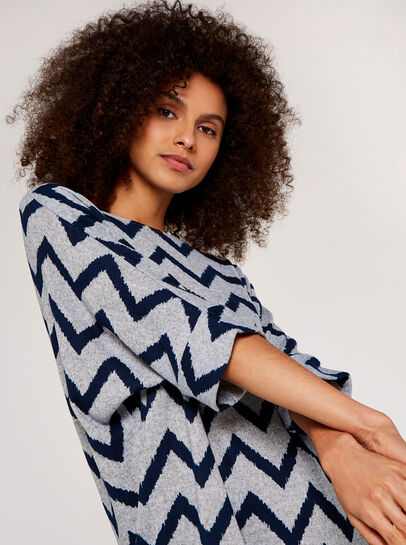 Chevron Stripe Batwing Top