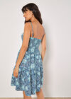 Batik Tile Print Cami Mini Dress, Teal, large