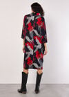 Paint Splash Cocoon Midi Dress, Red, large