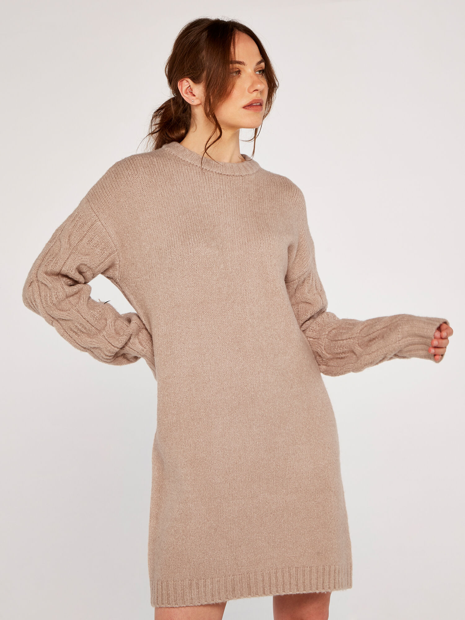 Long cable knit jumper dress cheap